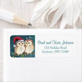 Uggla Alltid Kärlek Du Cute Jul Returadress Etikett