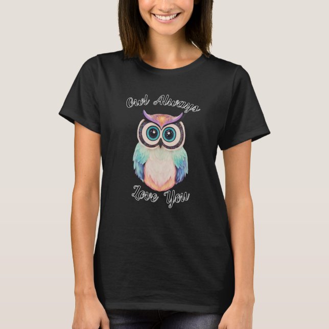 Uggla Alltid Kärlek - färggrafik för Uggla T Shirt (Framsida)
