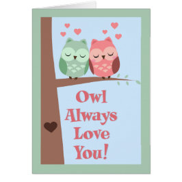 Uggla Alltid Kärlek You Hälsningskort