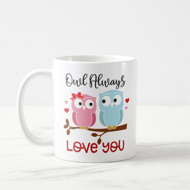Uggla Alltid Kärlek You Kaffemugg (Vänster)