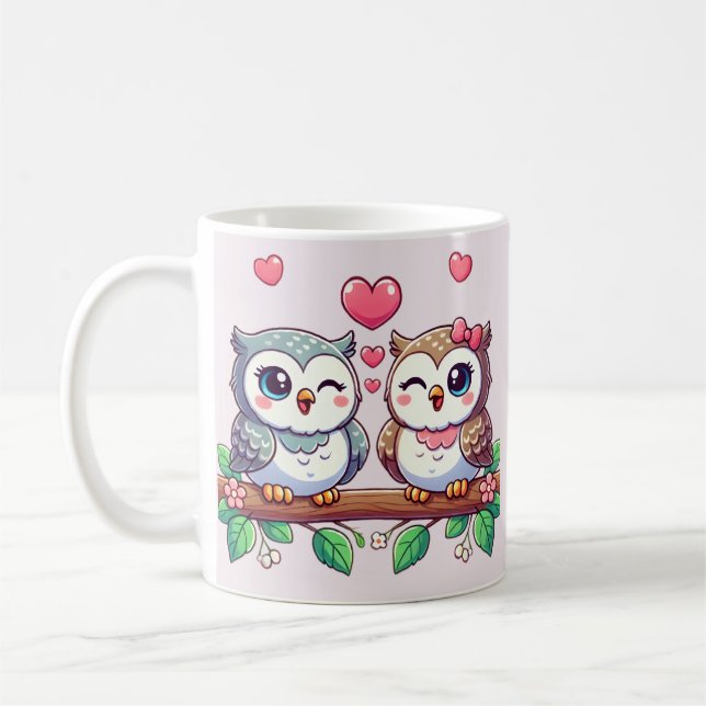 Uggla Alltid Kärlek You Kaffemugg (Vänster)