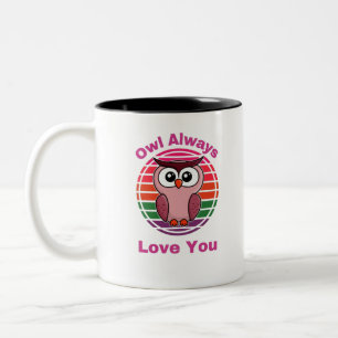 Uggla Alltid Kärlek You Två-Tonad Mugg