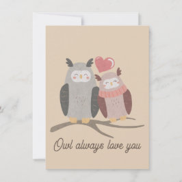 Uggla älskar dig alltid anteckningskort