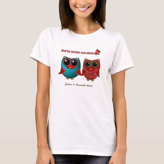 Uggla älskar dig-Dam Tshirt T-shirt (Framsida)