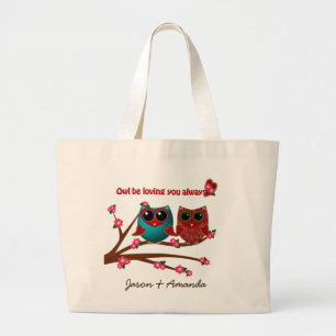 Uggla älskar dig-Tote Bag Jumbo Tygkasse