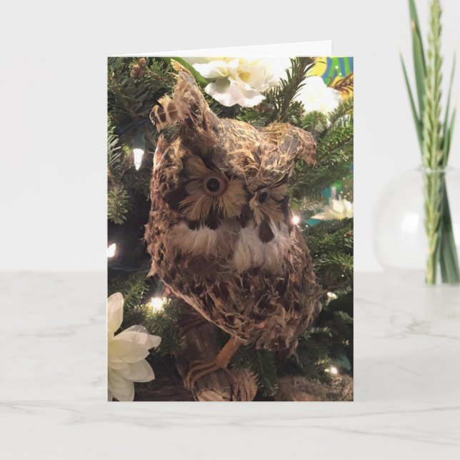 "UGGLA ALWAYS KÄRLEK DU" CHRISTMAS UGGLA HELGKORT (Framsida)