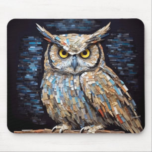 Uggla Animal Bird Art Decor Paint Mosaic Musmatta