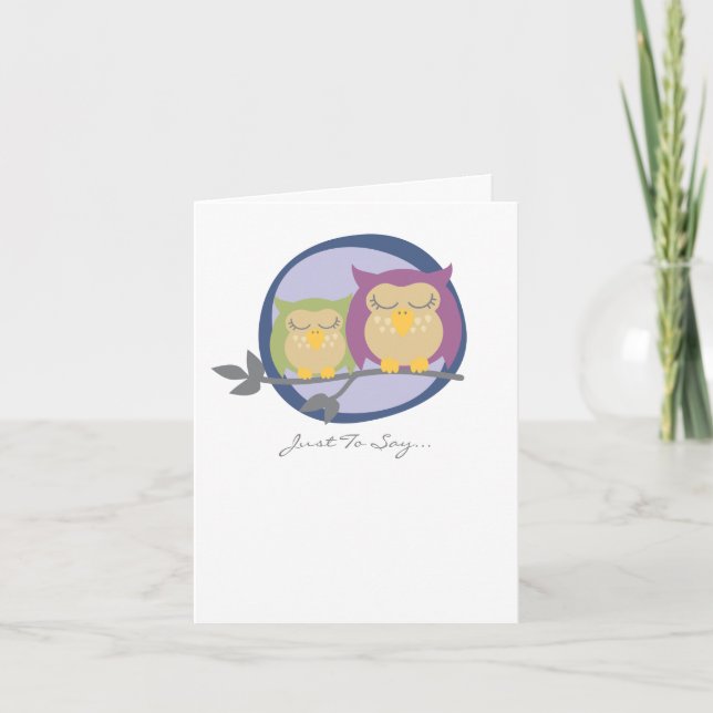 Uggla-anteckningskort Kort (Framsida)