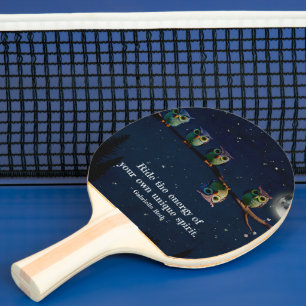 Uggla är annorlunda med unik offertkollage pingisracket