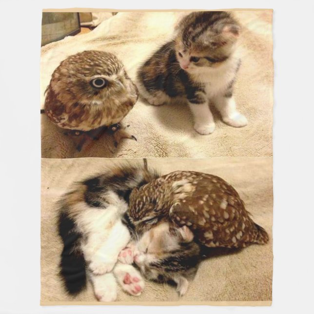 UGGLA ÄR BARA KATT MED VINGAR FLEECEFILT (Framsidan)