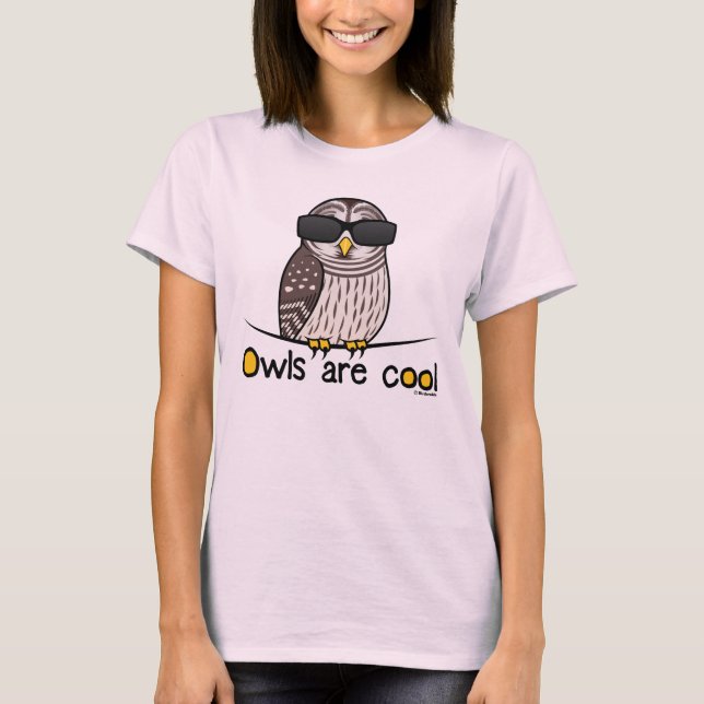 Uggla är coola! tee shirt (Framsida)