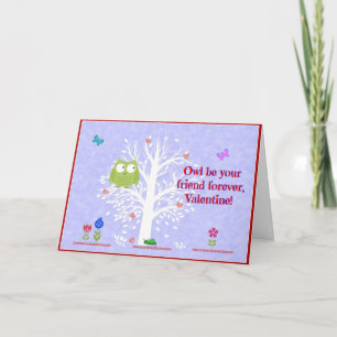 Uggla är din vän för alltid, Valentine Card Helgkort