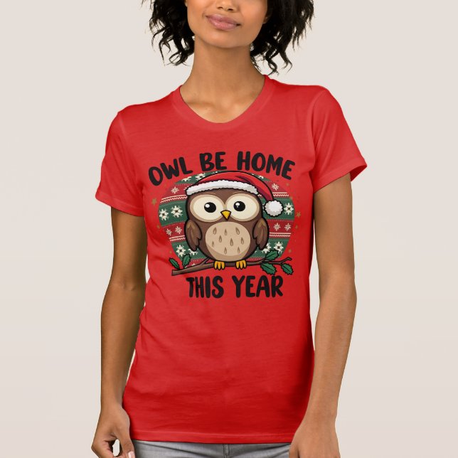 Uggla är hemma i år t shirt (Framsida)