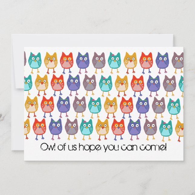 Uggla är inbjudna inbjudningar (Framsida)