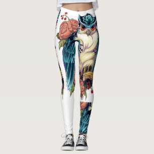 Uggla Art Tattoo Design Dam Leggings