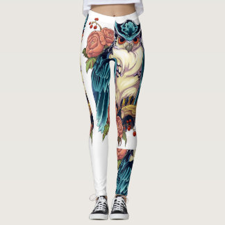 Uggla Art Tattoo Design Dam Leggings