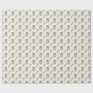 Uggla av Athena och Oliv Gravyr Linje Mönster Presentpapper