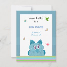 Uggla Baby Shower Inbjudan