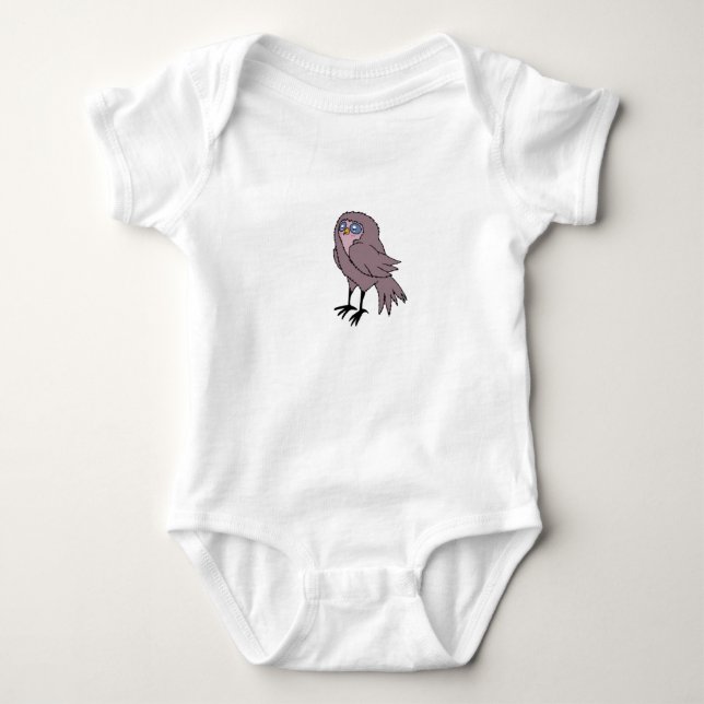 Uggla Baby Top T Shirt (Framsida)