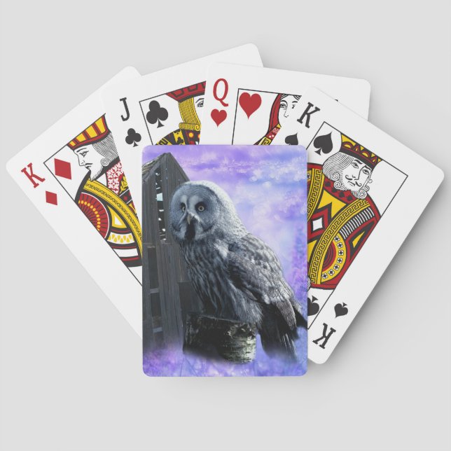 Uggla Barn Shed Casinokort (Baksidan)