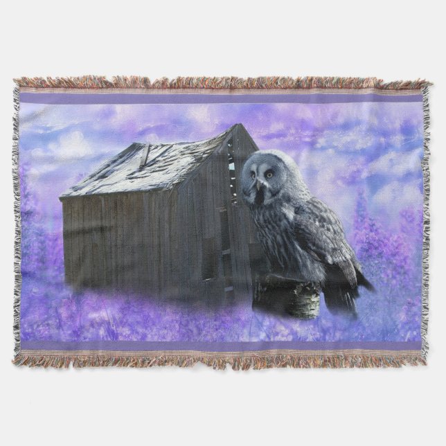 Uggla Barn Shed Filt (Framsidan)