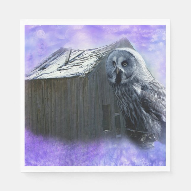 Uggla Barn Shed Pappersservett (Framsidan)