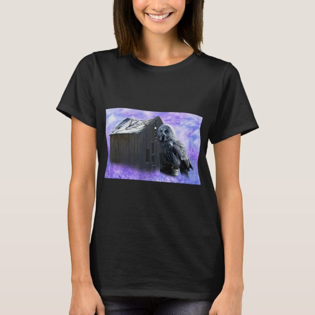 Uggla Barn Shed T Shirt (Framsida)