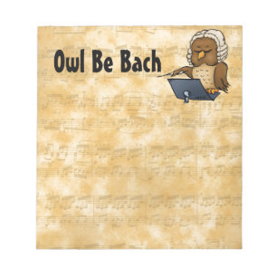 Uggla be Bach Anteckningsblock