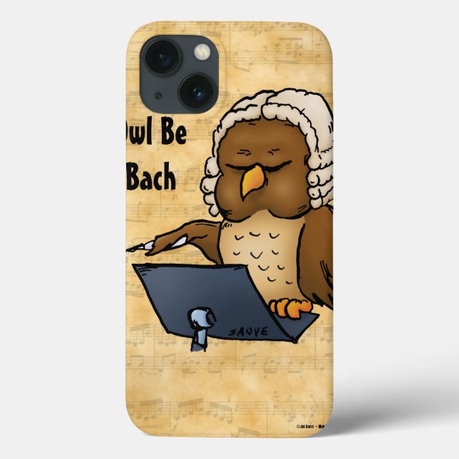 Uggla Be Bach iPad-väska (Baksida)