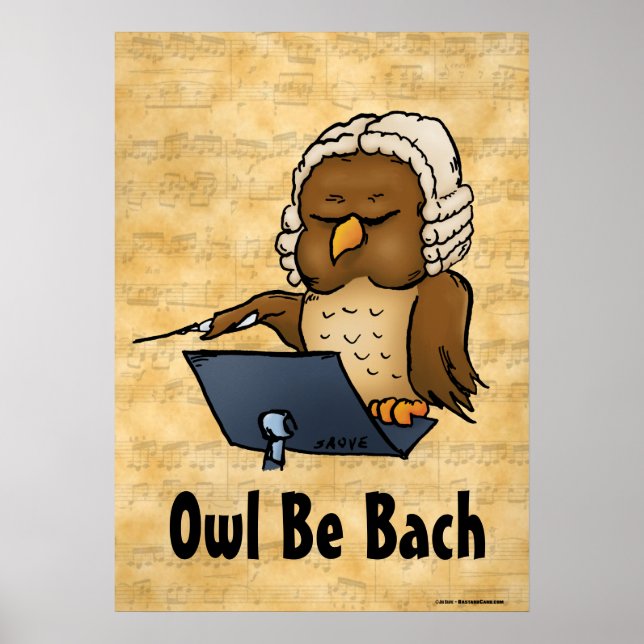 Uggla BE Bach Music Poster (Framsidan)