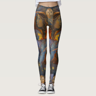 Uggla Bear Wisdom Strength Spirit Maureen Girard Leggings