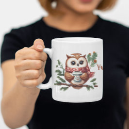 Uggla behöver du kaffereservens matskog Två-Tonad mugg