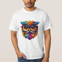 Uggla bibliotekarie: Graffiti Colorful T-shirt Art