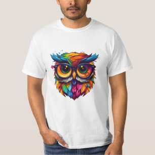 Uggla bibliotekarie: Graffiti Colorful T-shirt Art