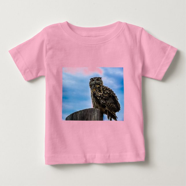 Uggla Bird Feathers Animal Natature Destiny Peace  T-shirt (Framsida)