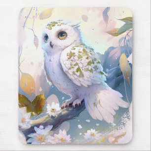 Uggla Bird Porträtt Animal Painting Wildlife Fores Musmatta