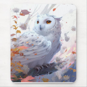 Uggla Bird Porträtt Animal Painting Wildlife Fores Musmatta