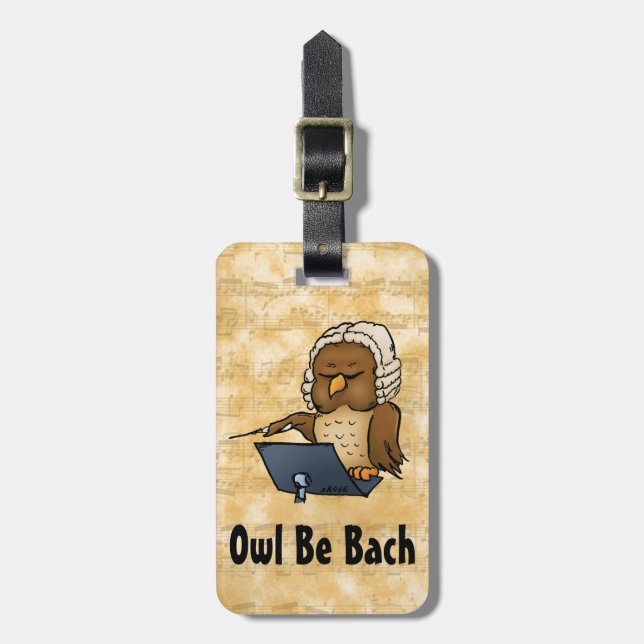 Uggla blir Bach Bagagebricka (Vertikal Framsida)