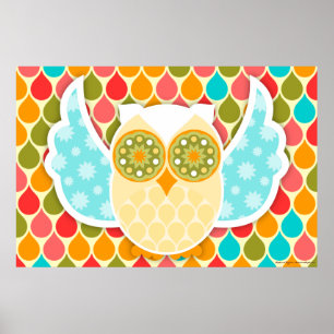 Uggla Boheme White Uggla Art Poster