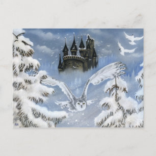 Uggla Castle Winter Fairytale Postcard Vykort