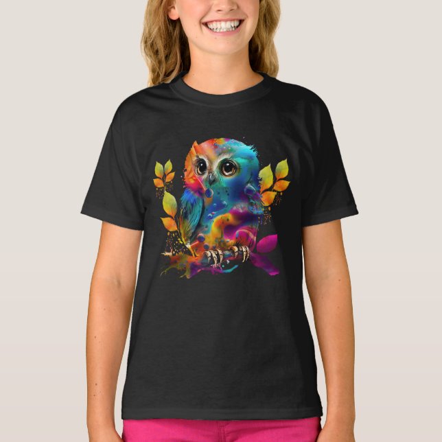 UGGLA COLORFUL ABSTRAKT T-Shirt (Framsida)