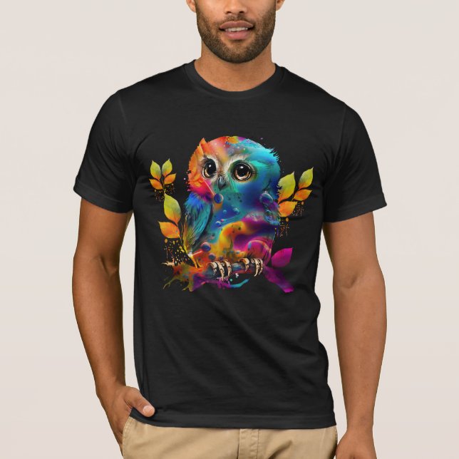 UGGLA COLORFUL ABSTRAKT T-Shirt (Framsida)
