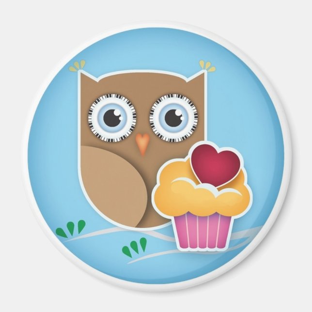 Uggla Cupkaka Magnet (Framsidan)