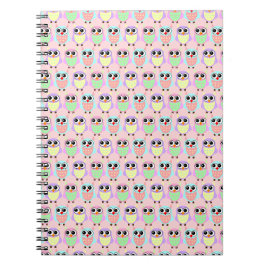 Uggla Cute Mönster Pastel-anteckningsbok Anteckningsbok