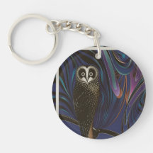 Uggla Design Acrylic Keychain Round Psychedelia