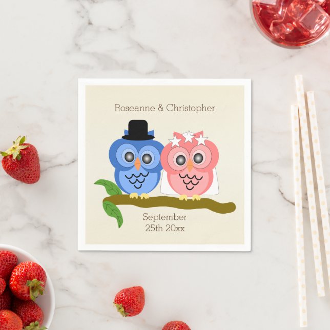 Uggla Design Champagne Färgad Bröllop Pappersservett (Insitu)