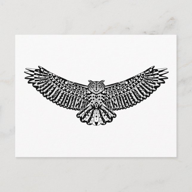 Uggla Doodle Vykort (Framsida)