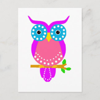 Uggla Dots Design Färg.jpg Vykort
