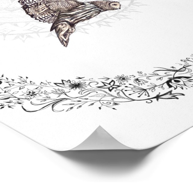 Uggla Dreams 8x10-utskrift Poster (Hörn)