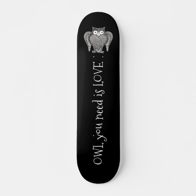 Uggla du behöver skateboard bräda 21,5 cm (Framsida)